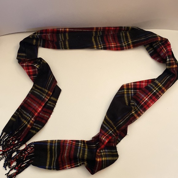 Vintage mens Pierre Cardin fine muffler Casmillion Plaid scarf - Picture 2 of 4